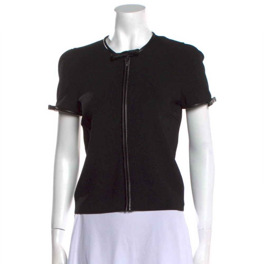 Valentino Black Short Sleeve Blouse